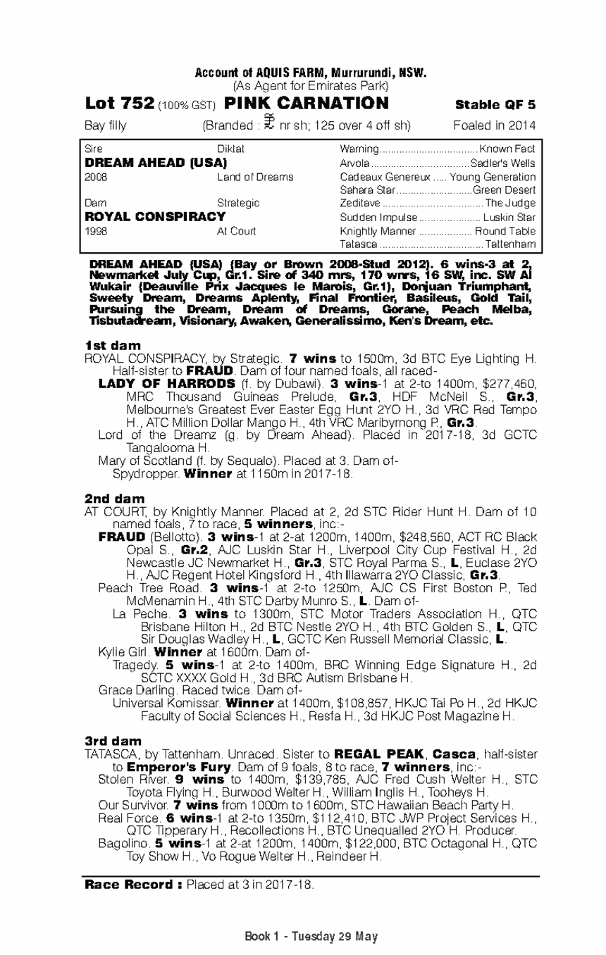 Pink Carnation (AUS) - pedigree