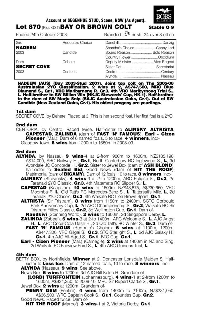 Nadeem's Secret - pedigree