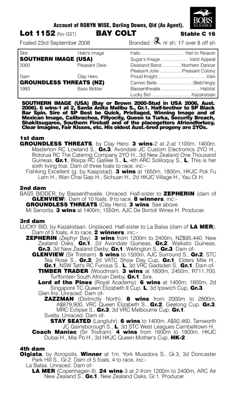 Southern Threat - pedigree