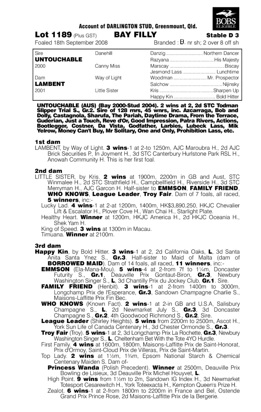 Crooked Touch - pedigree