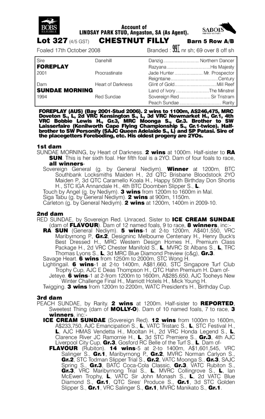 All Day Sundae - pedigree