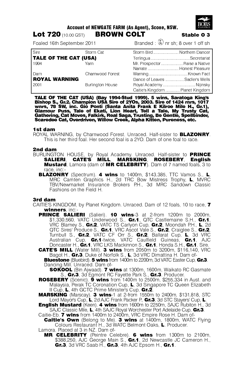 Catilis (AUS) - pedigree