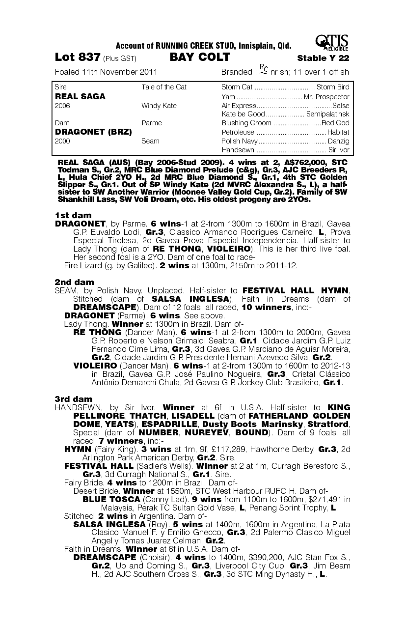 Flanders Fields (AUS) - pedigree