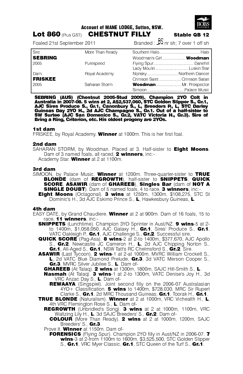 Friskee As (AUS) - pedigree