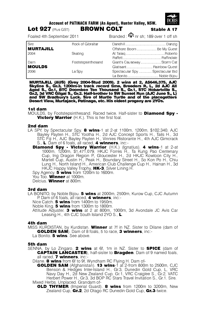Grey Gift (AUS) - pedigree