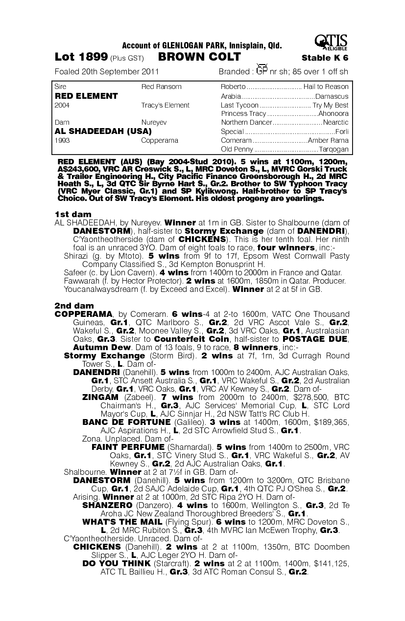 Shiver Me Whiskers (AUS) - pedigree