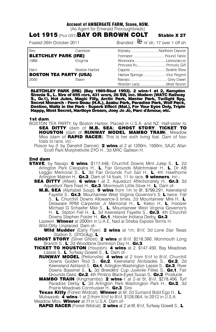 Patriot Code (AUS) - pedigree