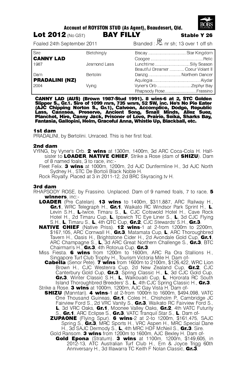 Give Me A Chance (AUS) - pedigree