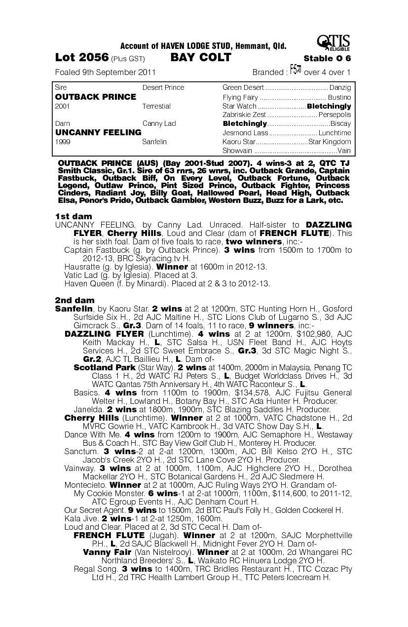 Another Captain (AUS) - pedigree