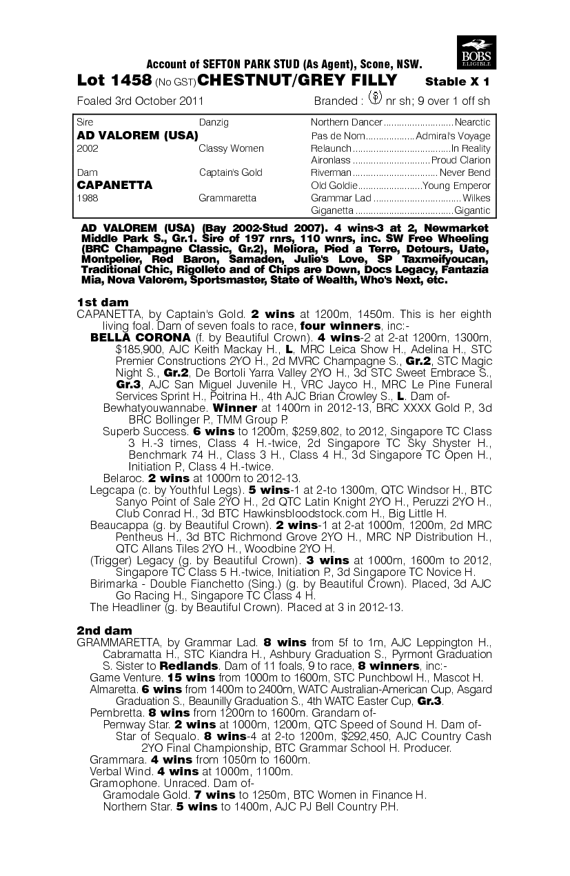Graylight Girl (AUS) - pedigree