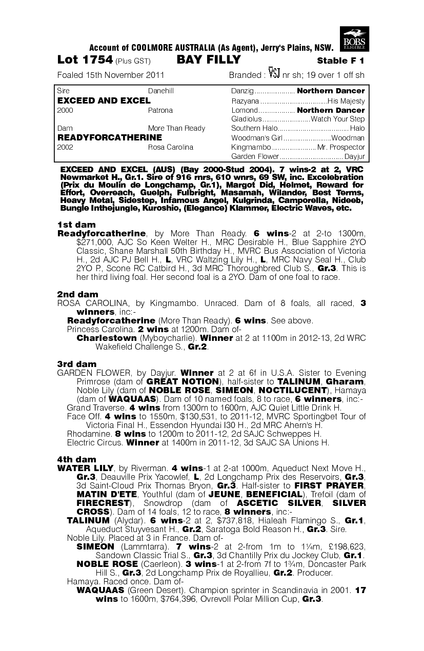 So Resilient (AUS) - pedigree