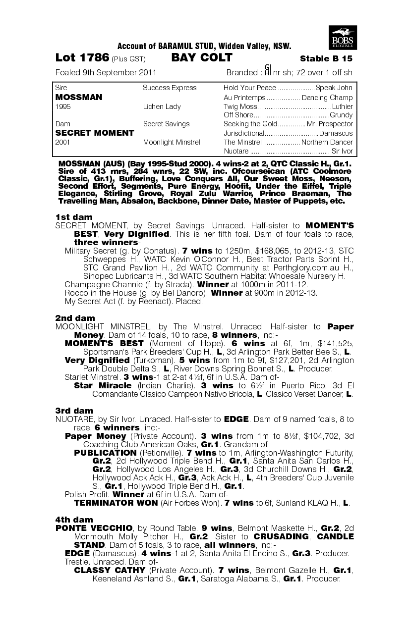 Jordanaire (AUS) - pedigree