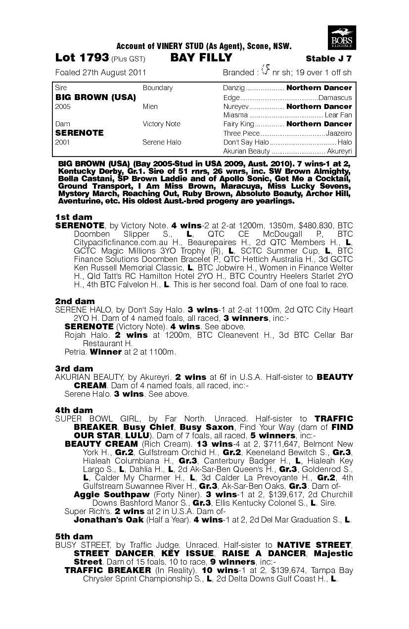 Maybe I'm Amazed (AUS) - pedigree