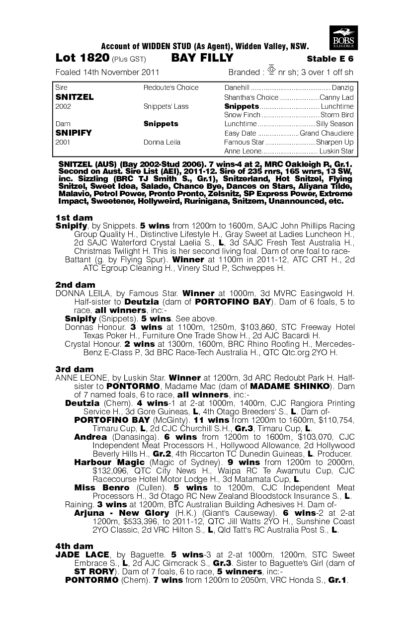 Elle Lou (AUS) - pedigree