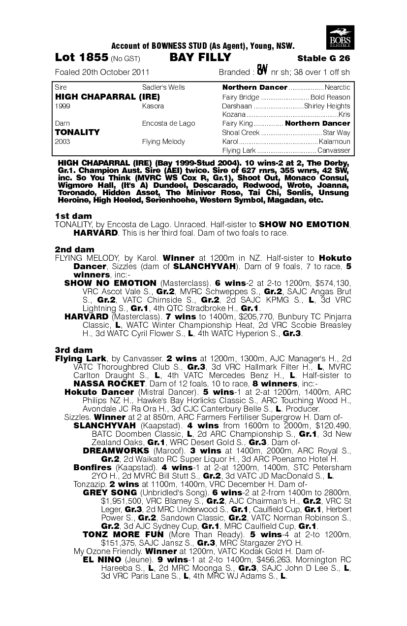 Power From Within (AUS) - pedigree