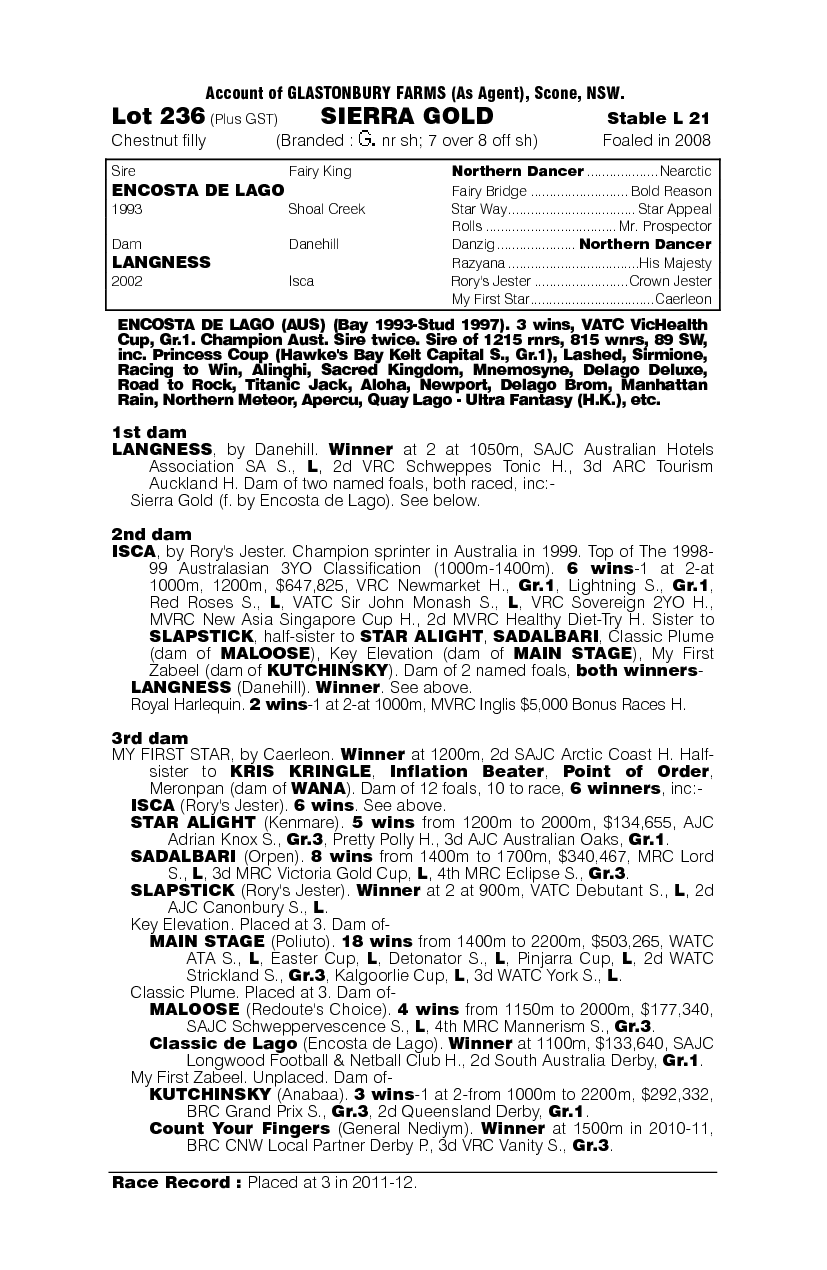 Sierra Gold - pedigree