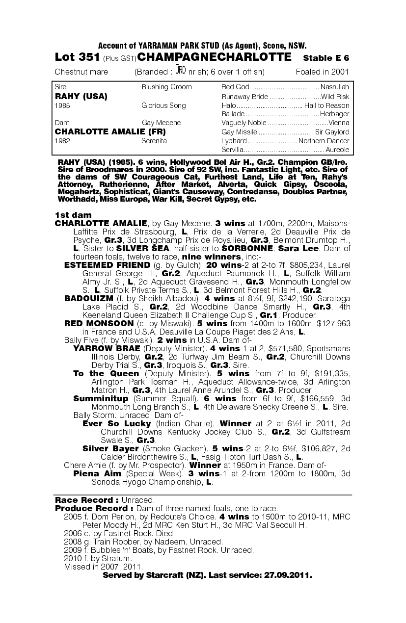 Champagnecharlotte - pedigree