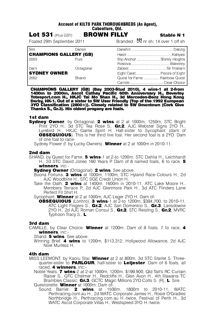 Hurtle Myrtle - pedigree