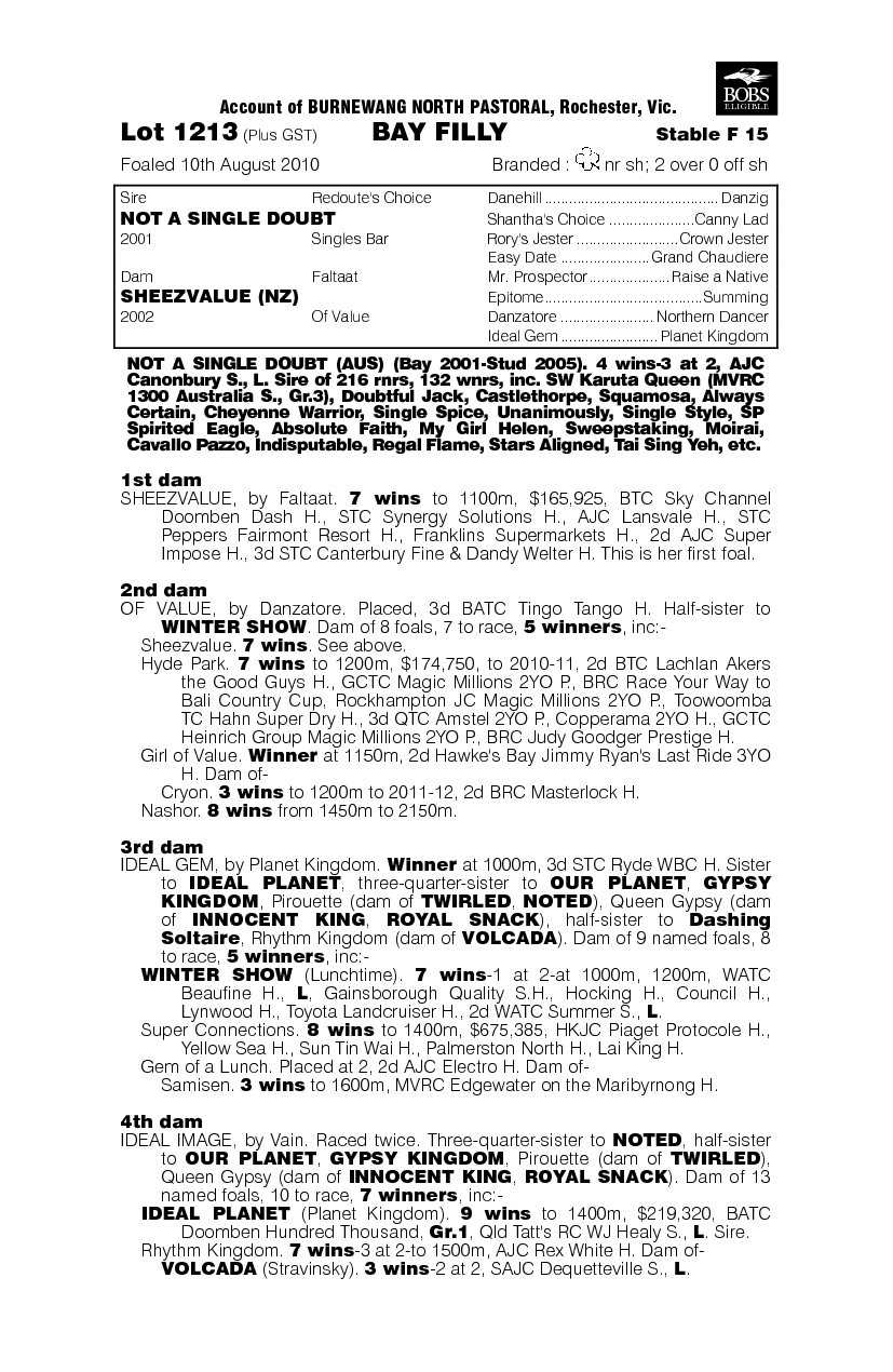 Sheezsingle - pedigree