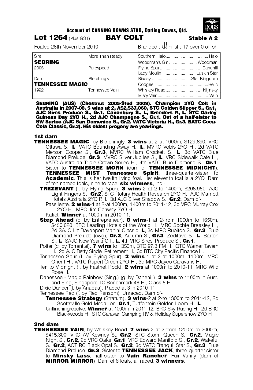 Tennessee Merlin (AUS) - pedigree