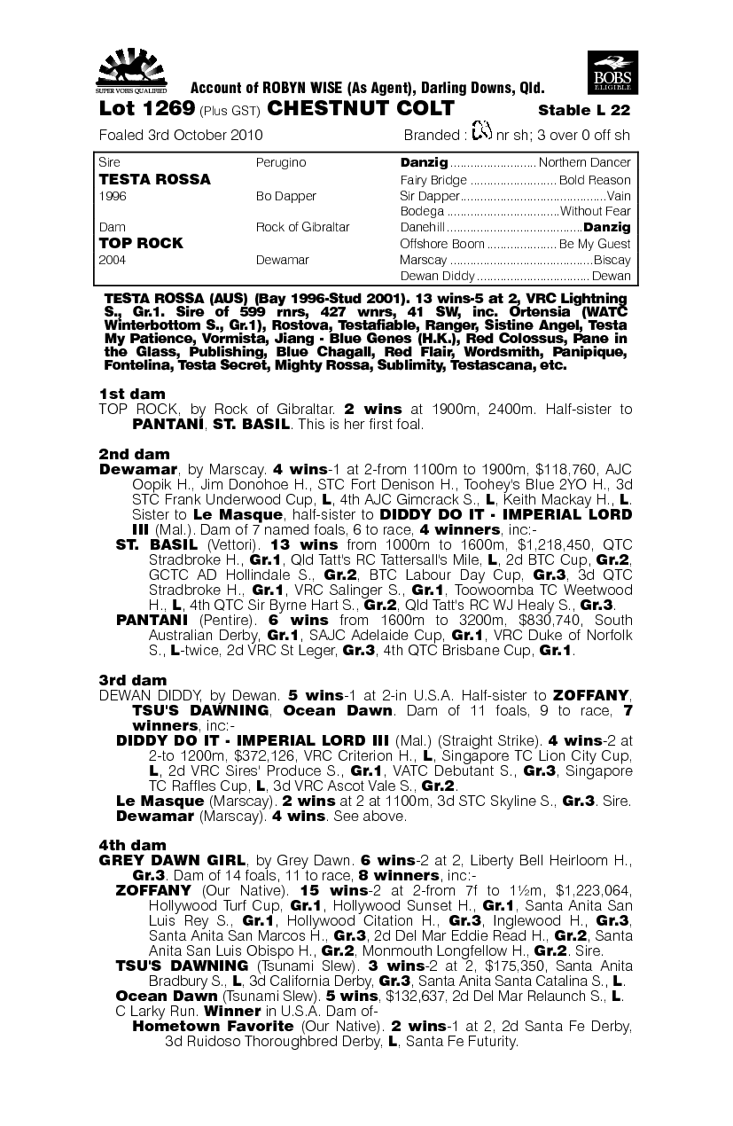 Top Eagle (AUS) - pedigree