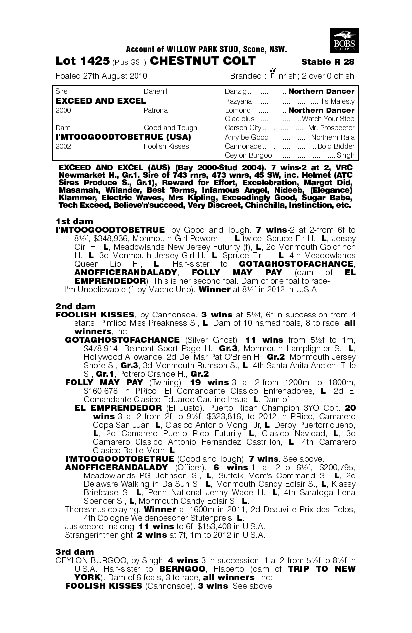 Onadowntowntrain - pedigree