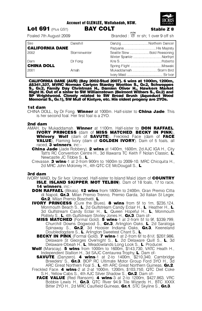 California Cruisin - pedigree