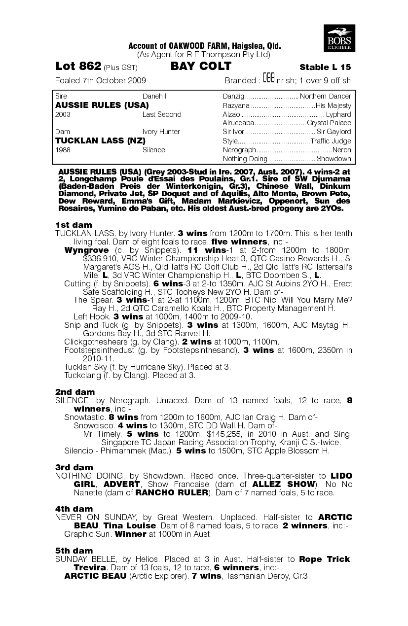 Aussie Ruler - pedigree