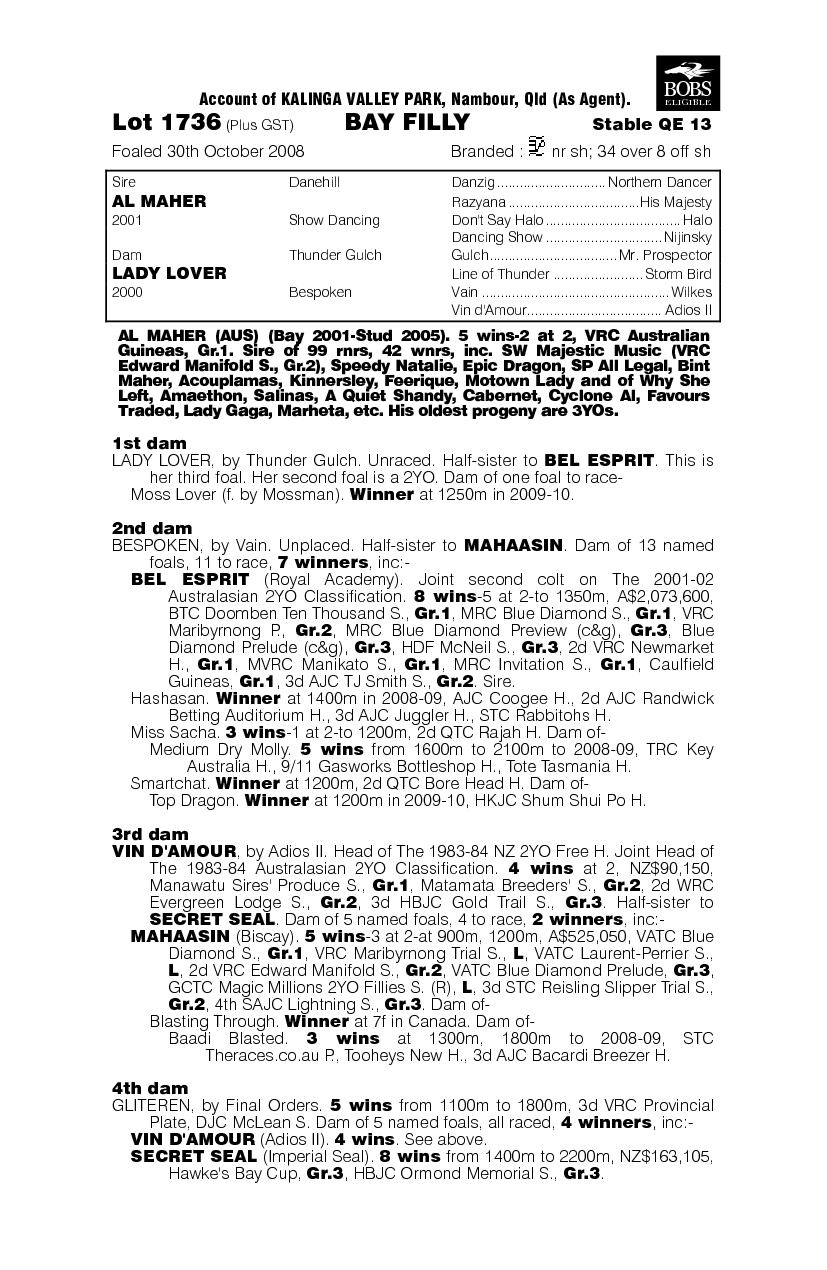 Luckyscape - pedigree