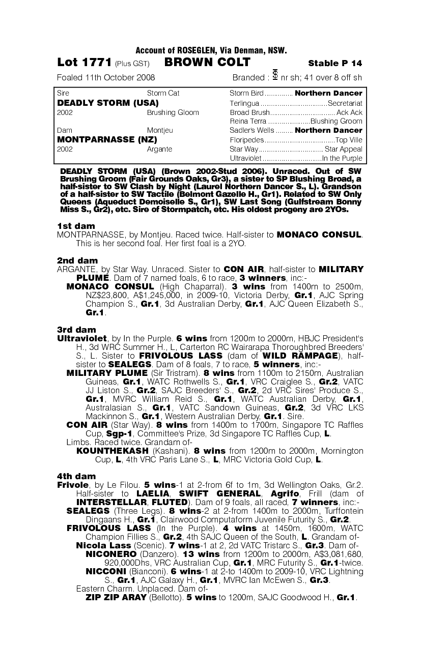 Lieutenant Lincoln - pedigree