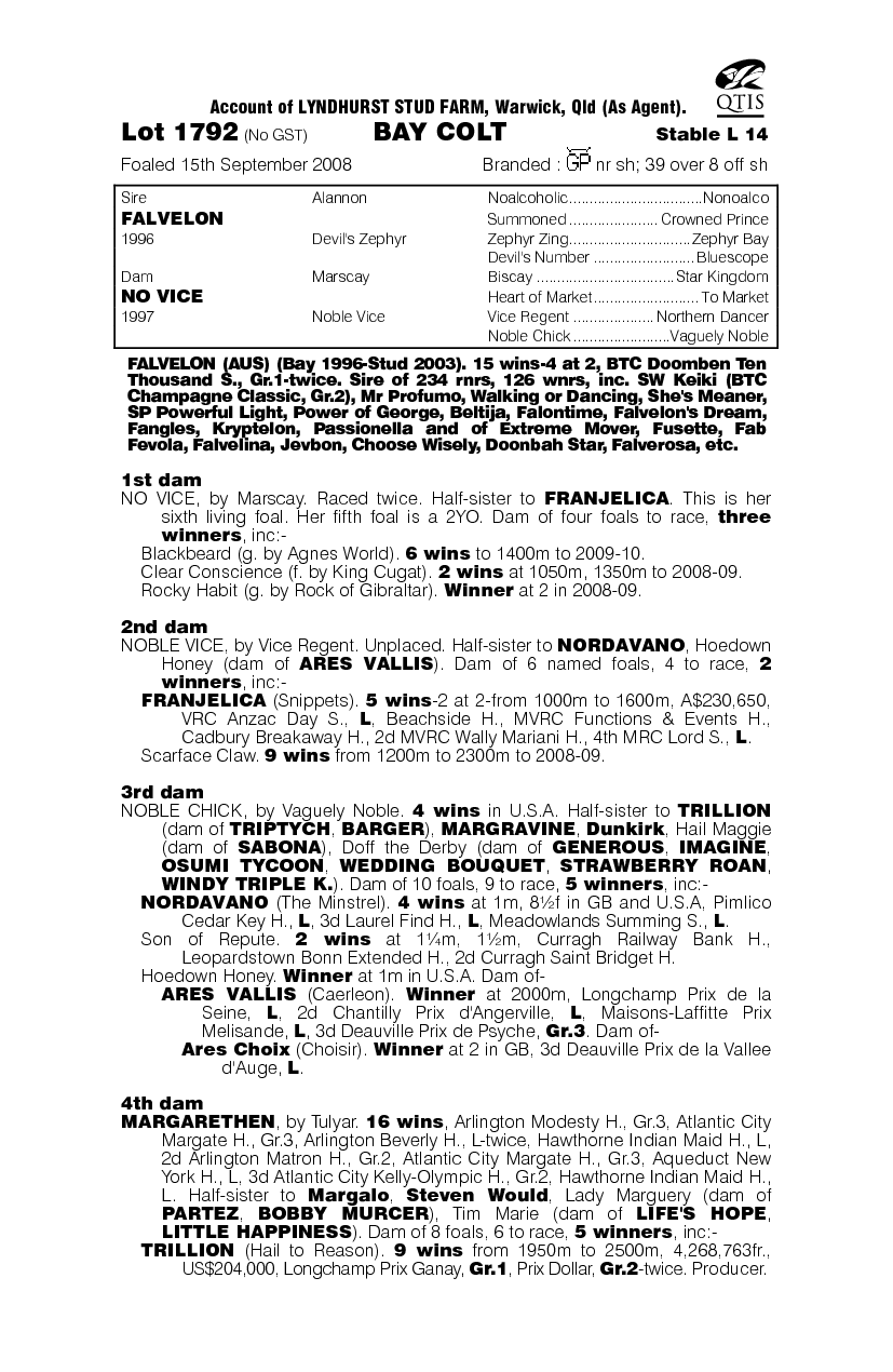 Churn And Burn - pedigree