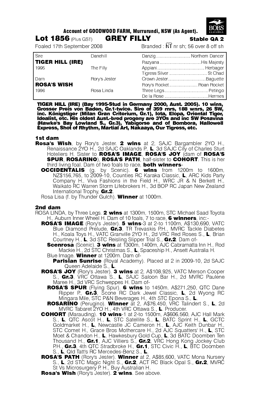 Tigresa Rosa - pedigree