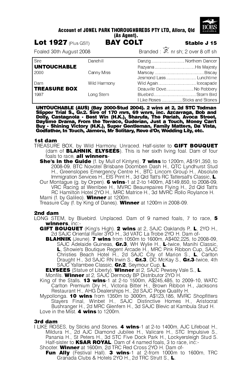 Electronic Fortune - pedigree