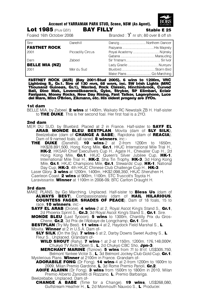 Mia Forza - pedigree