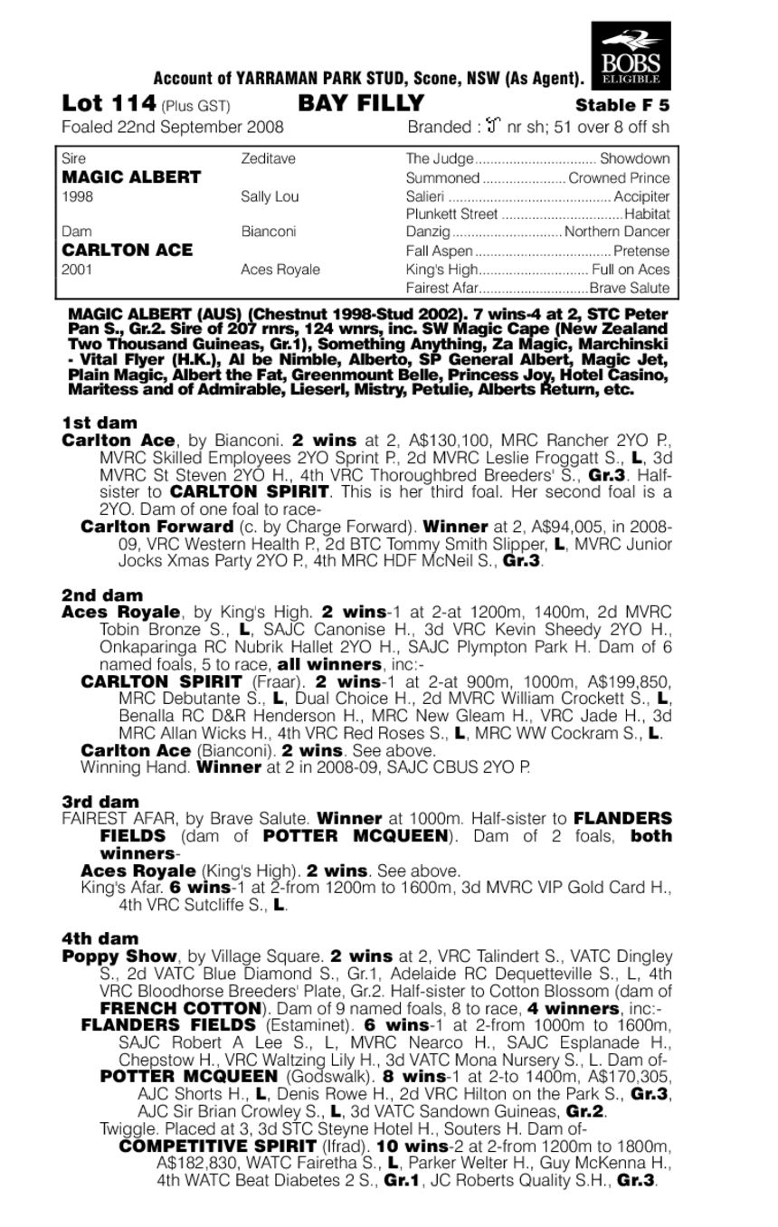 Al's Magic Miss - pedigree