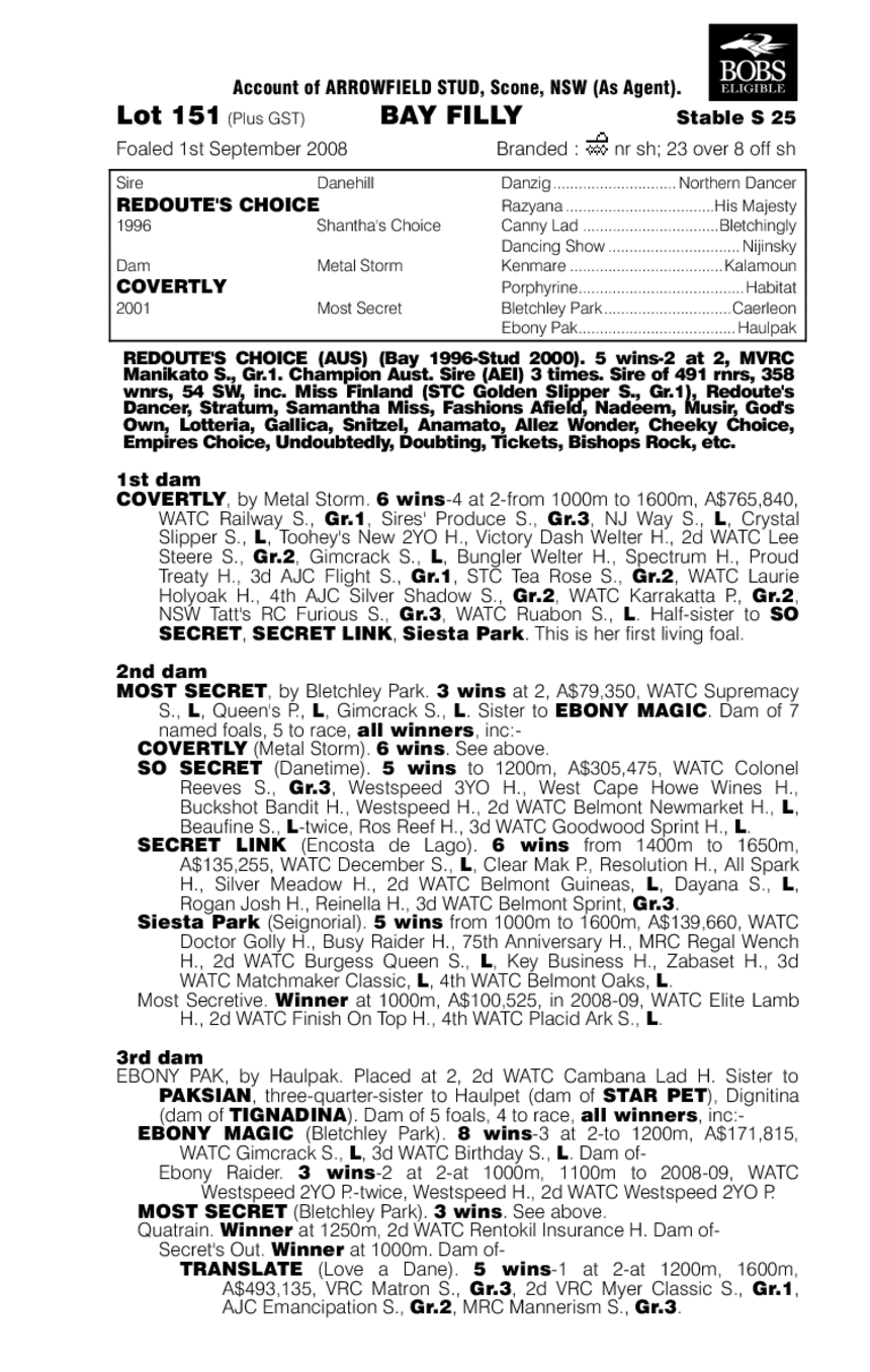 Conceal (AUS) - pedigree