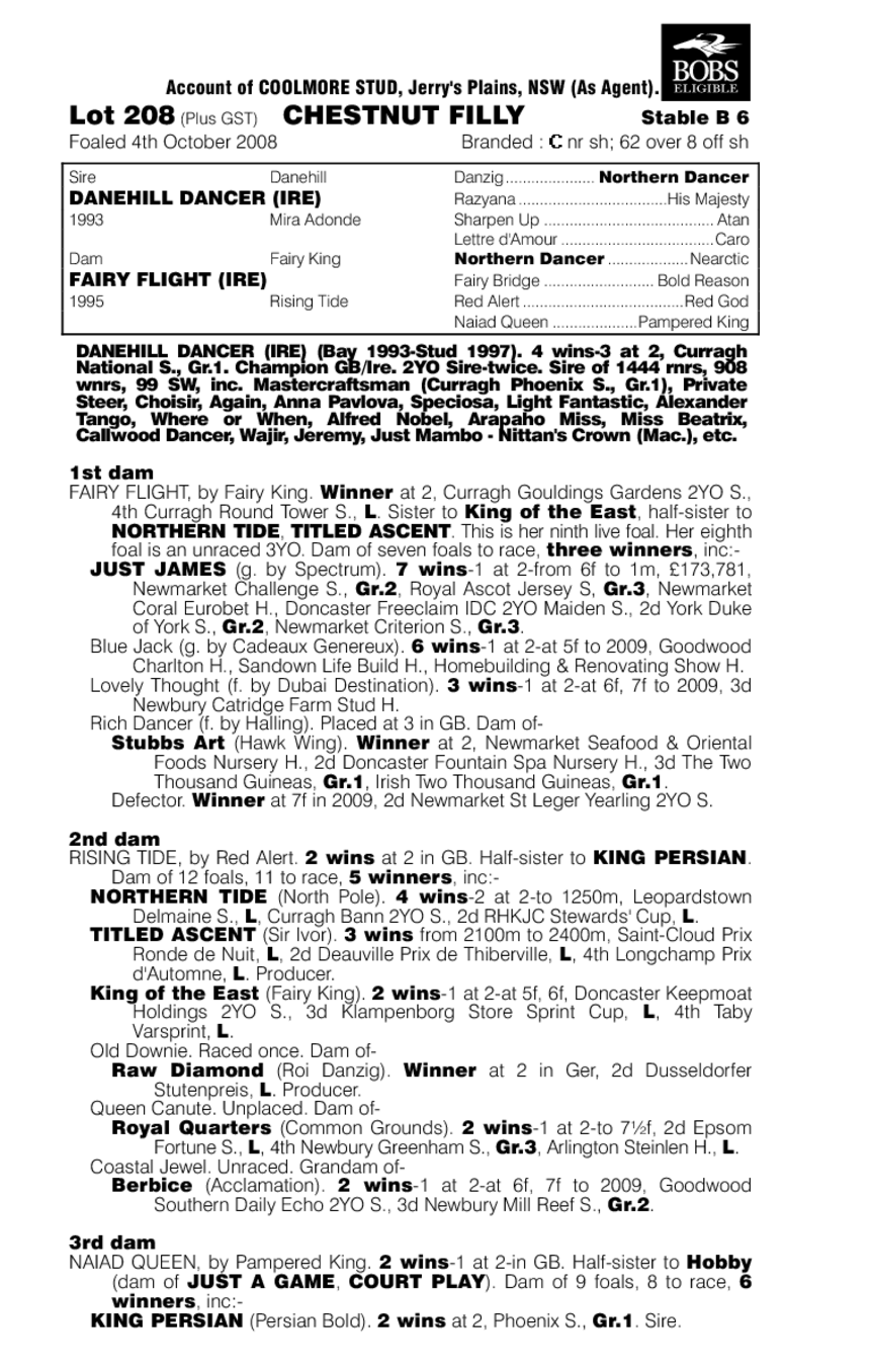 Direct Flight (AUS) - pedigree