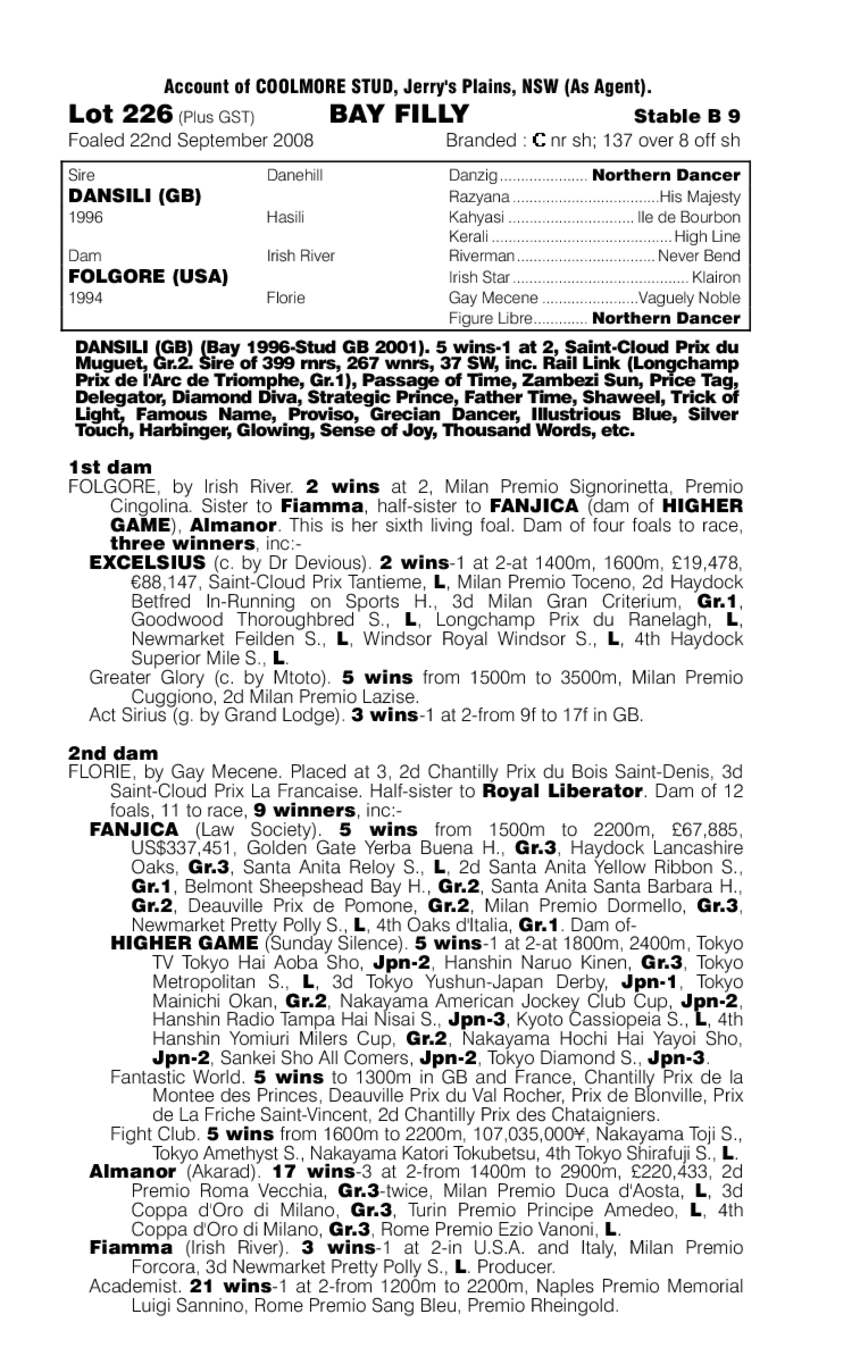 Klarion Star (AUS) - pedigree