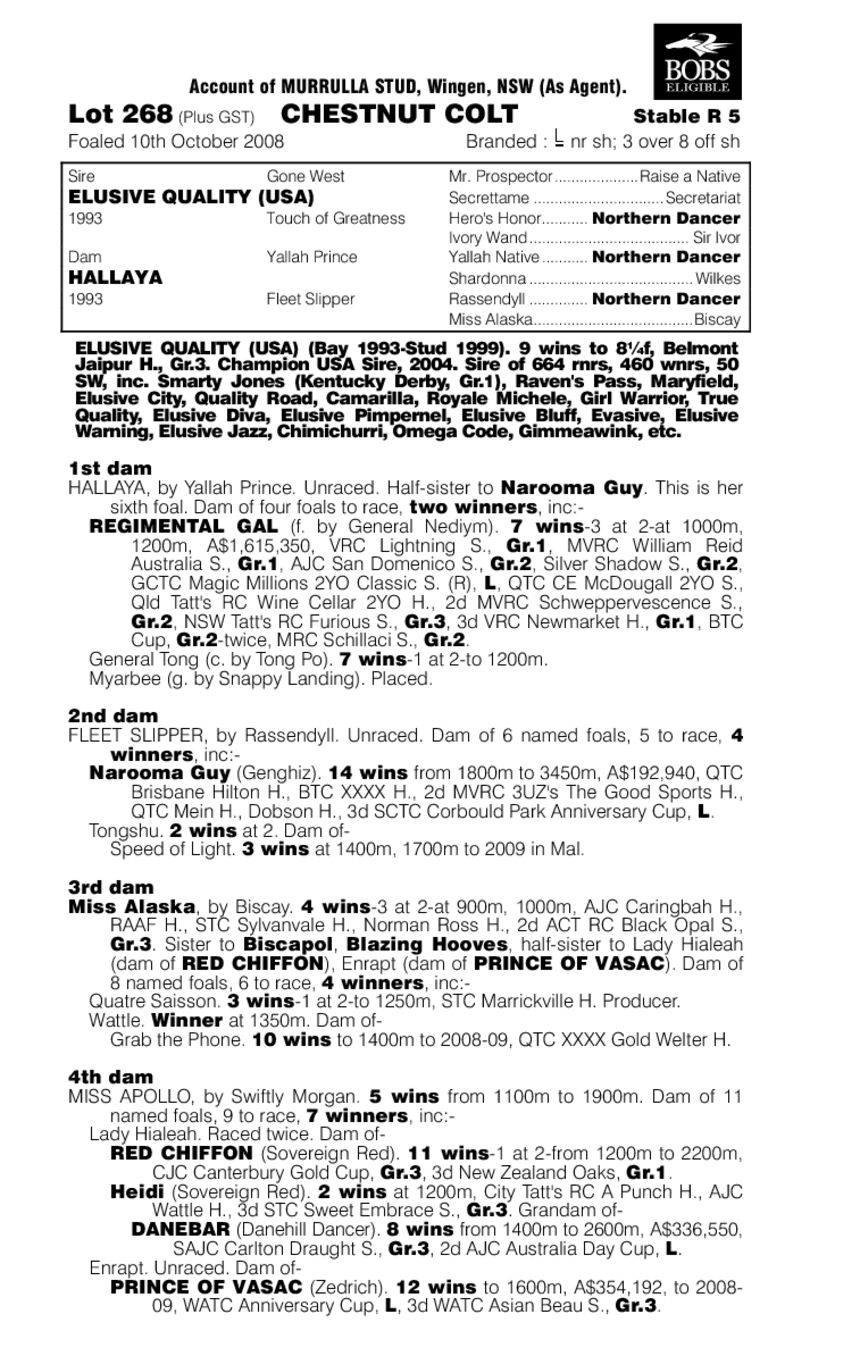 Great Hall - pedigree