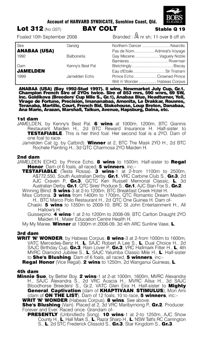 Lucky Baa - pedigree