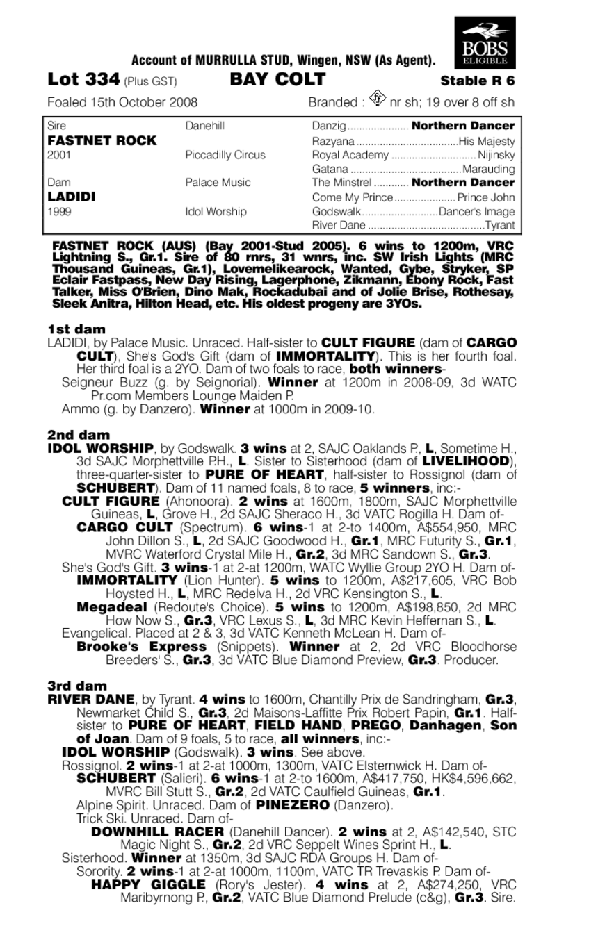 Gunfire Point - pedigree