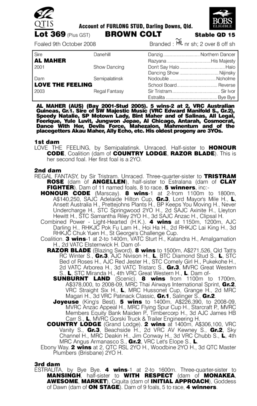 Joe's Bar - pedigree