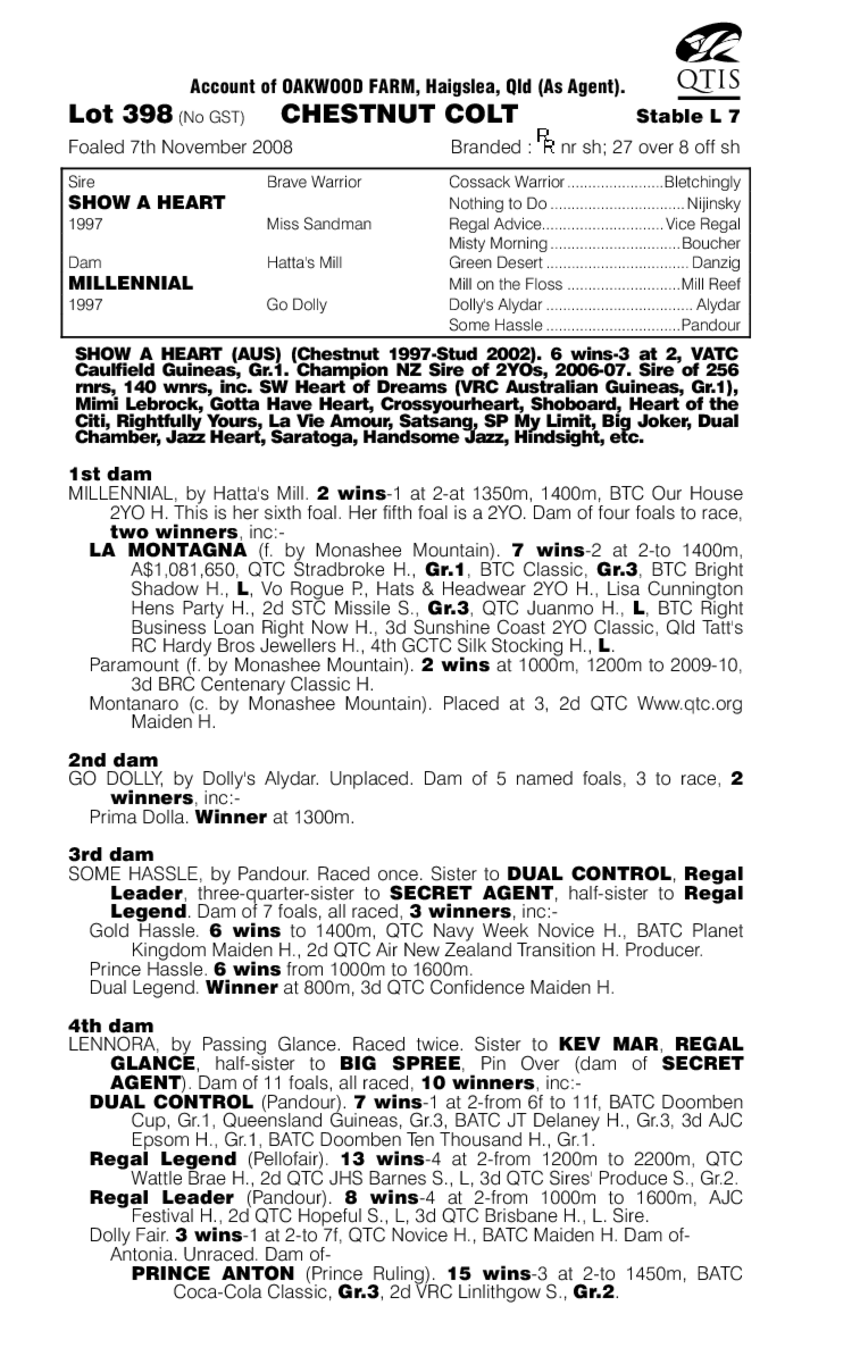 Via Del Corso - pedigree