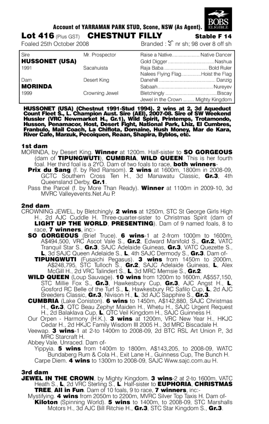 Happy Hussy (AUS) - pedigree