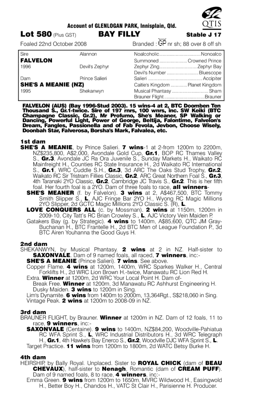 She's Not - pedigree