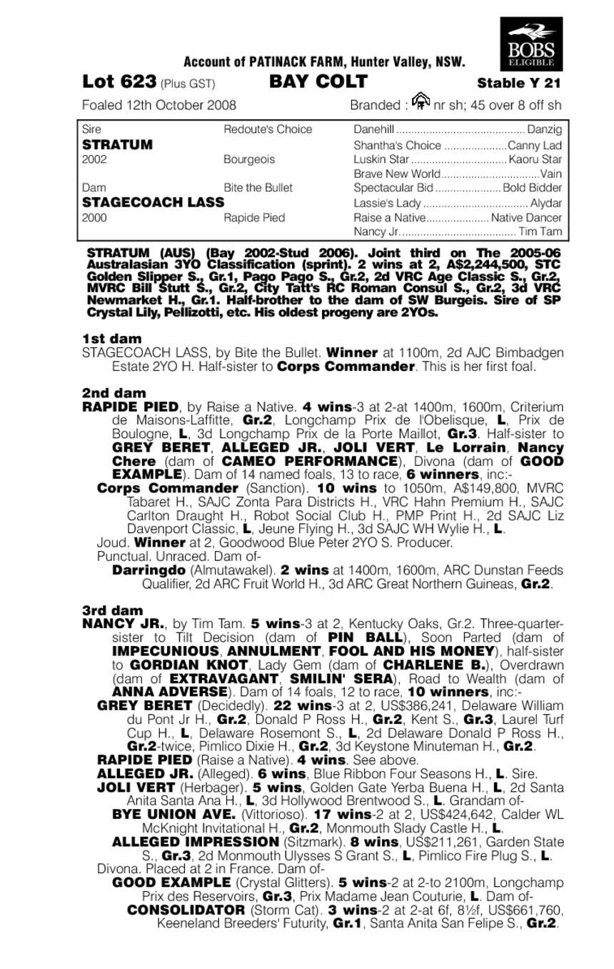 Stage Exit - pedigree