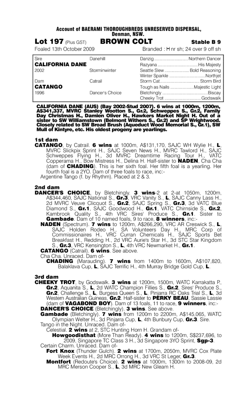 California Dane (AUS) / Catango (AUS) - pedigree