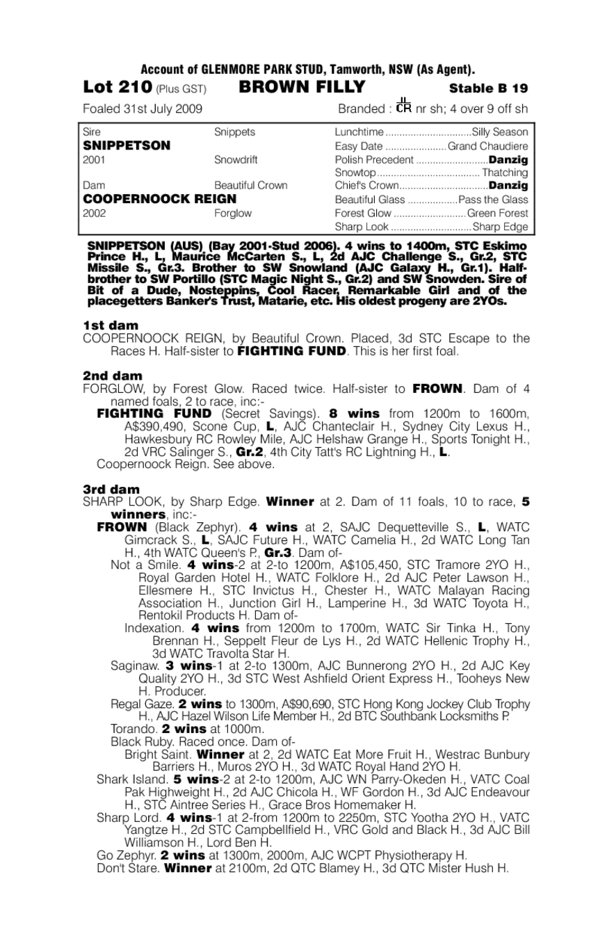 Cattai Creek - pedigree