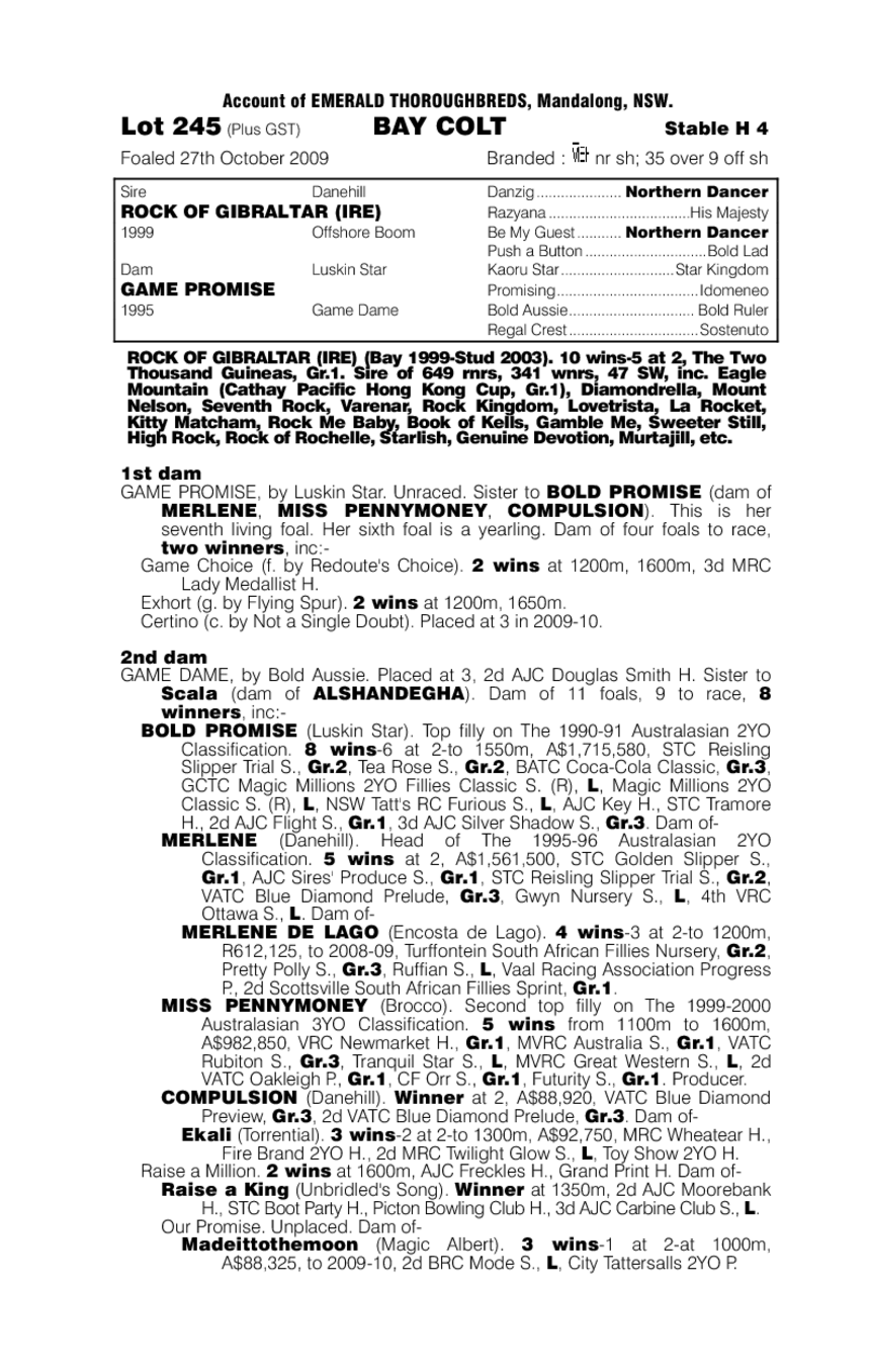 Hoodoo Rock - pedigree