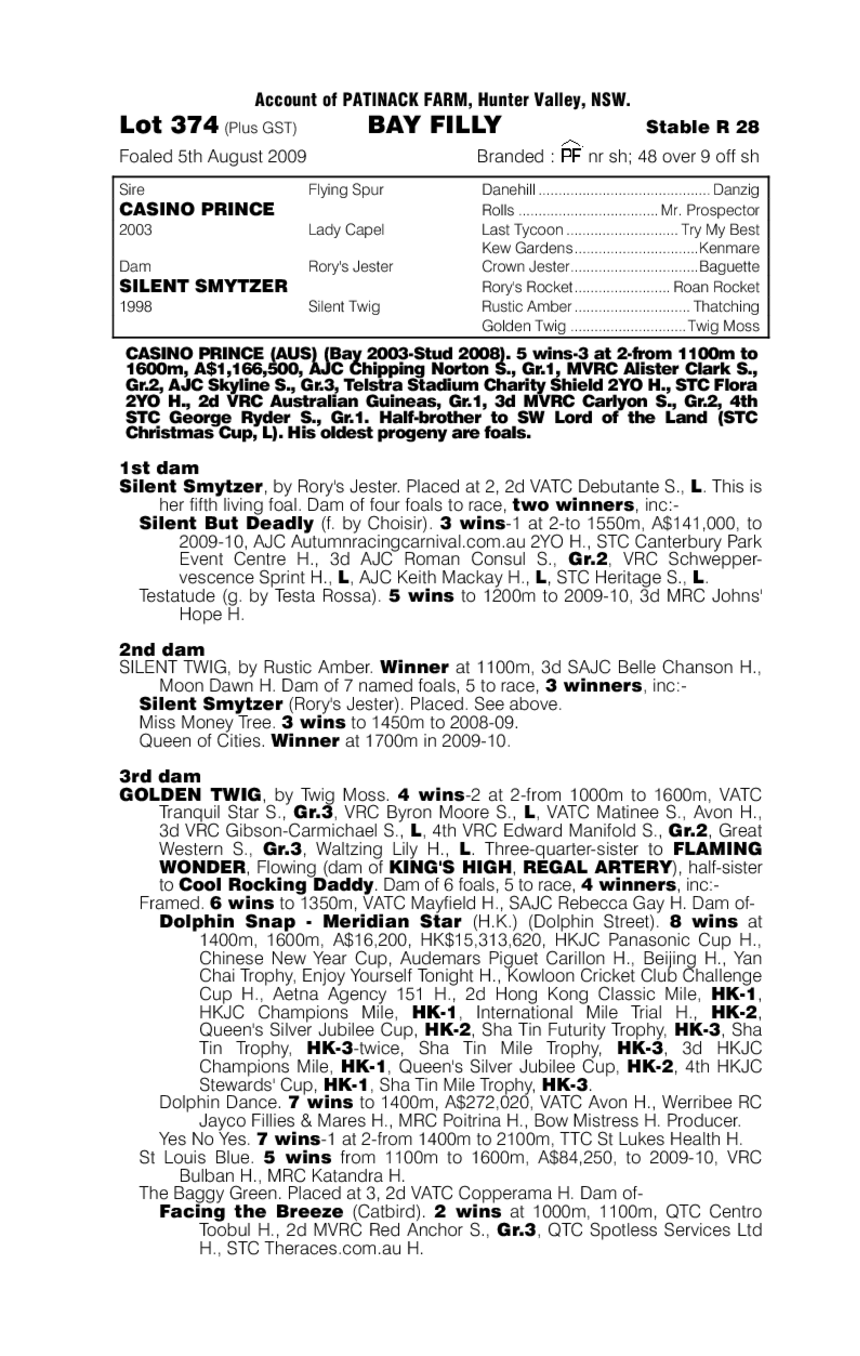 Quiet Collect - pedigree